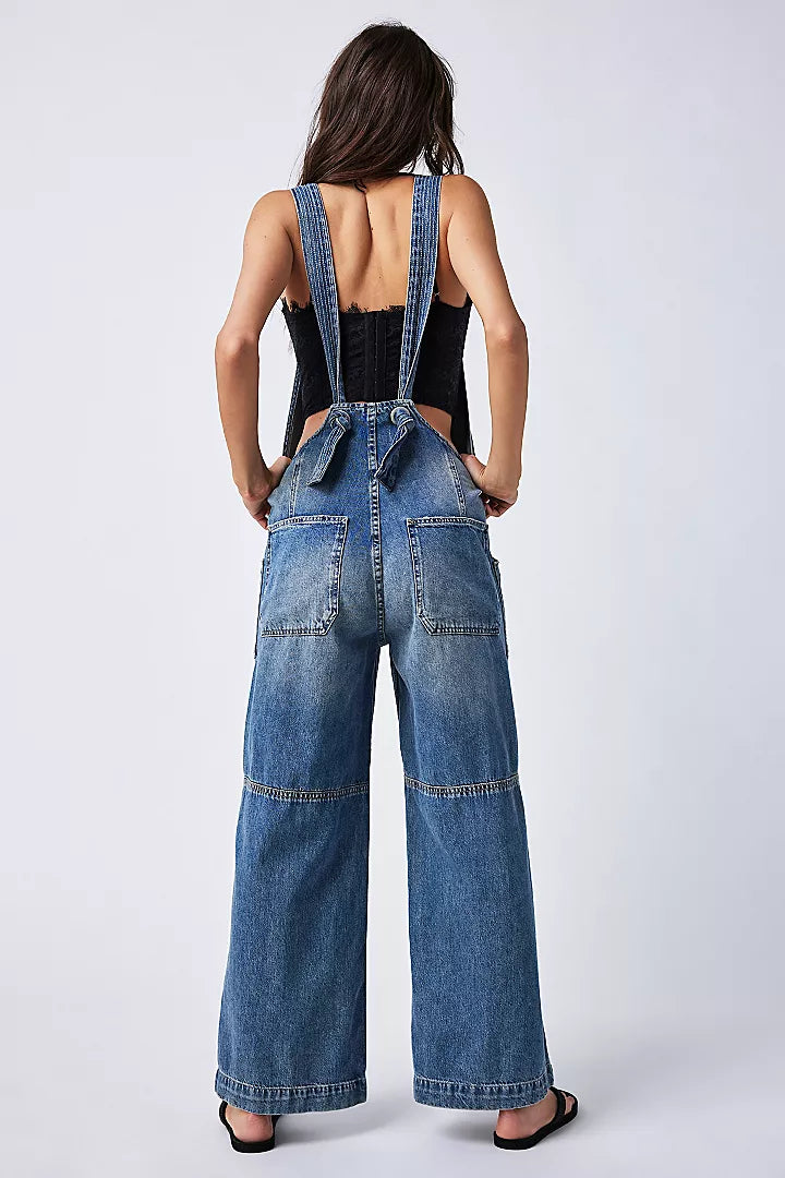 We The Free Fields Of Flowers Wide-Leg Overalls - La De Da