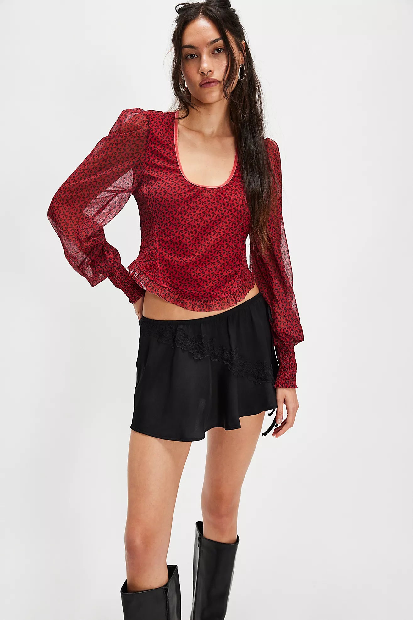 Dottie Printed Long Sleeve - Salsa