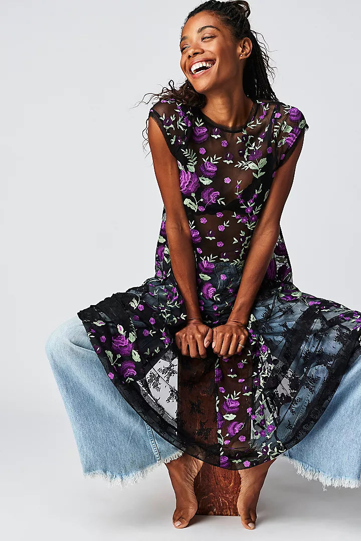 Sky Bright Midi Dress - La De Da