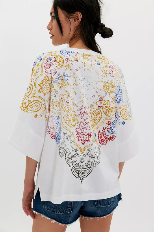 Heirloom Printed Tee - Ivory Combo