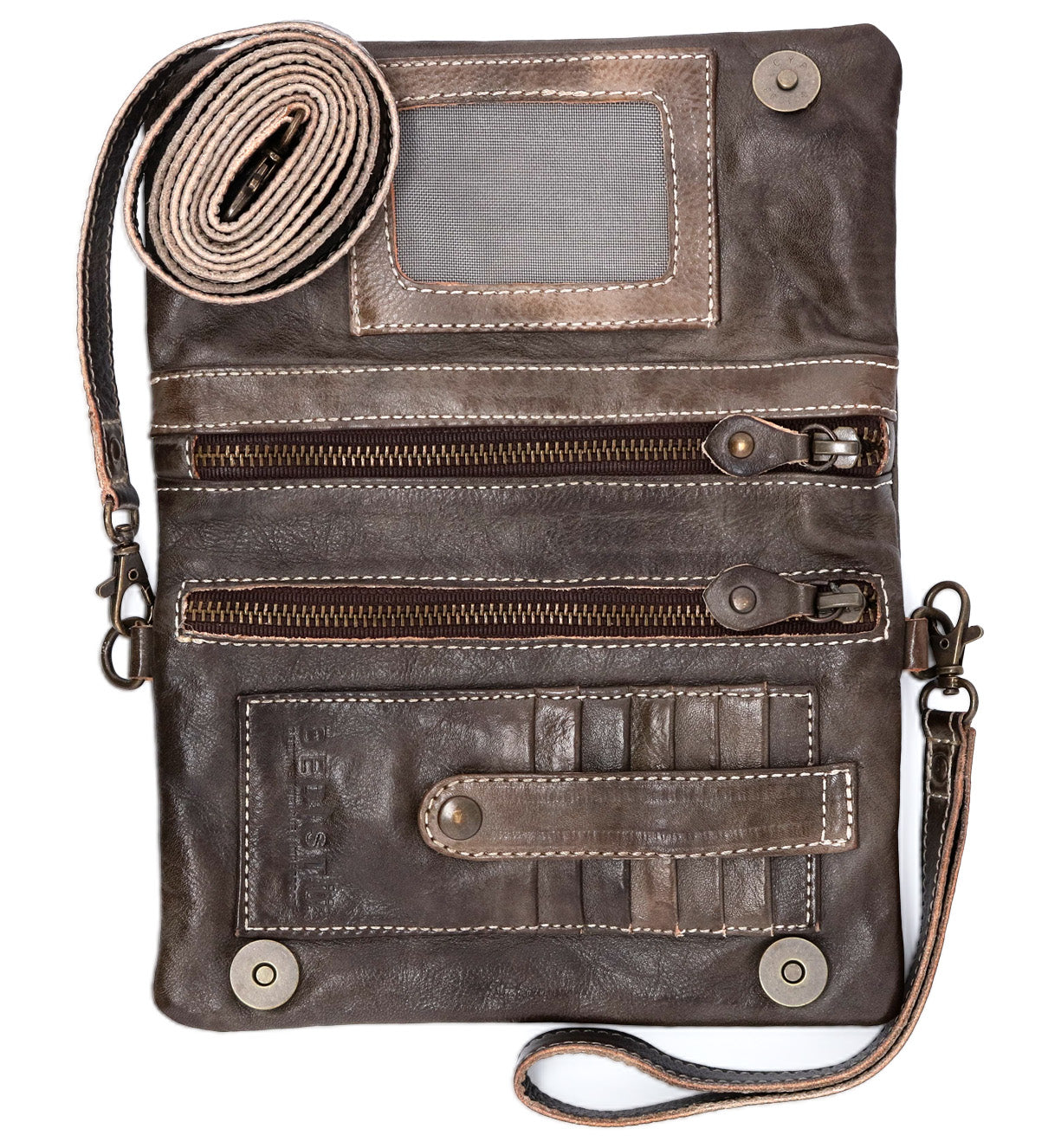 Cadence Crossbody Clutch - Taupe Rustic
