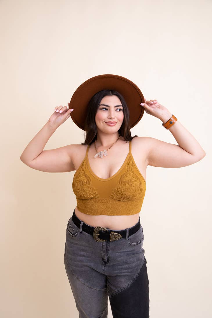Sunflower Padded Brami Plus Size - La De Da