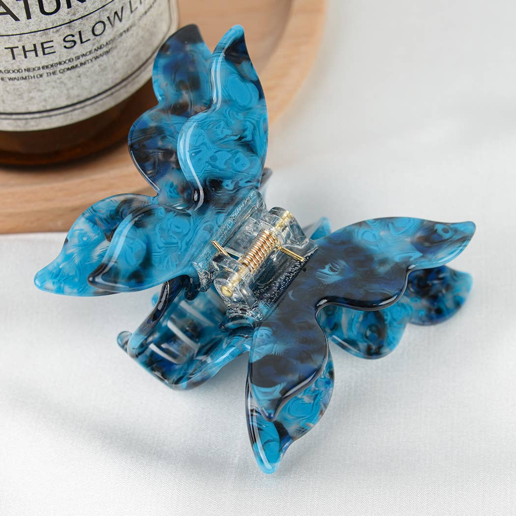 Colorful Butterfly Acetate Hair Clips, Eco-Friendly - La De Da