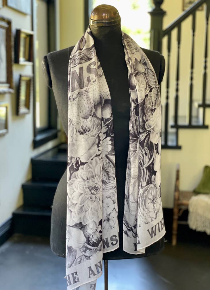 Peace Wine & Sunshine Printed Bamboo Scarf - La De Da