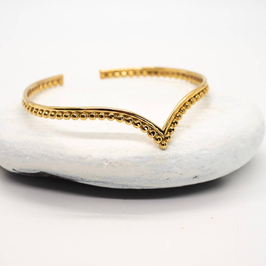 Spotted Chevron Bangle - La De Da