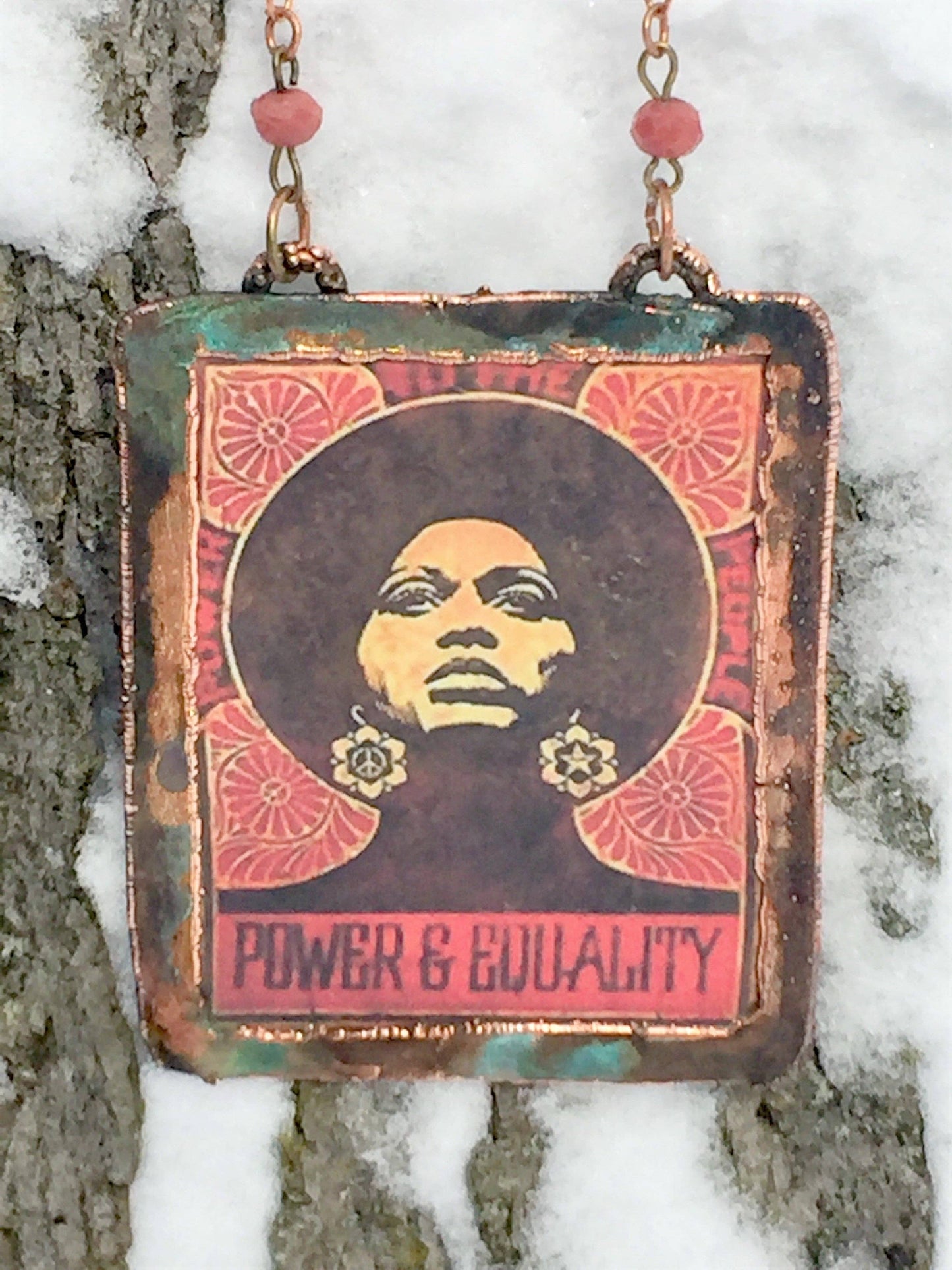 Angela Davis Copper Electroformed Necklace - La De Da