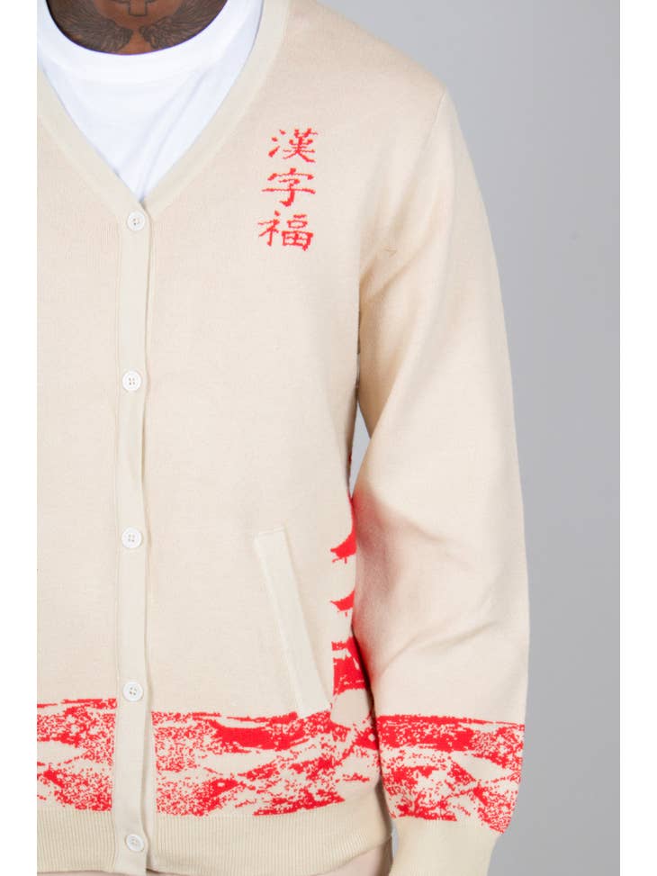 Japanese Landscape Knitted Cardigan - La De Da