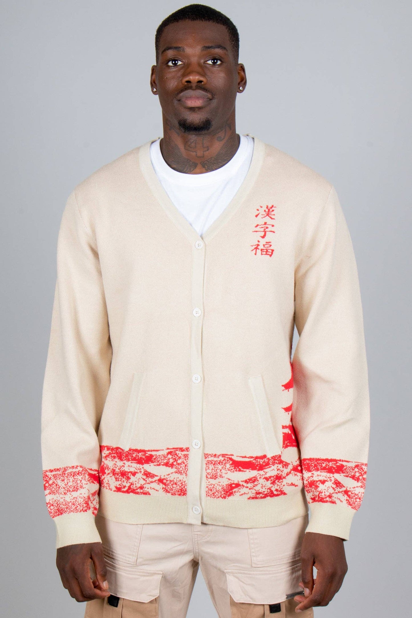 Japanese Landscape Knitted Cardigan - La De Da