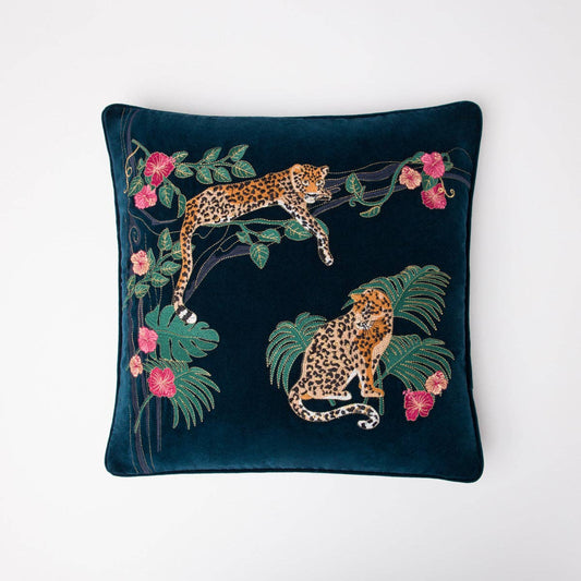 Jungle Jaguar Cushion Square - La De Da