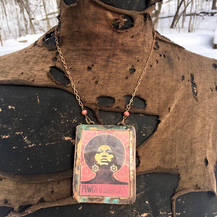 Angela Davis Copper Electroformed Necklace - La De Da