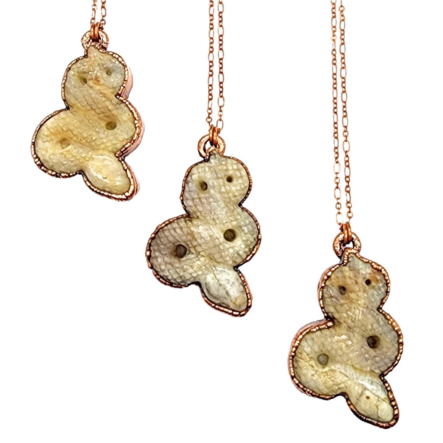 Sunstone Moonstone Serpent Necklace - La De Da