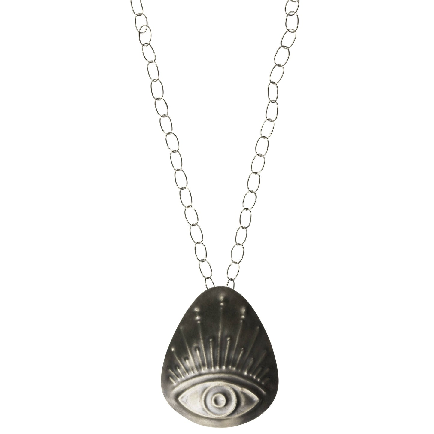 Eye Pendant - Drop, Silver