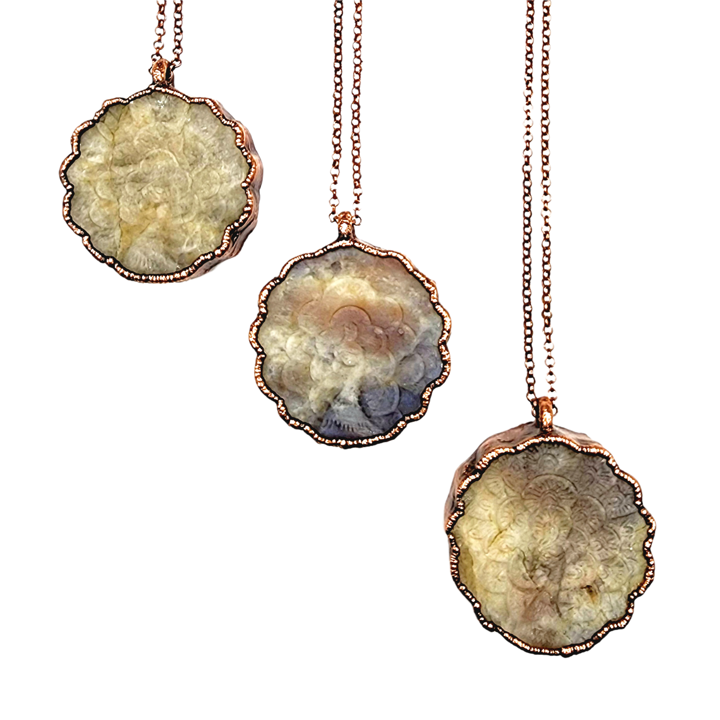 Sunstone Moonstone Peacock Necklace - La De Da