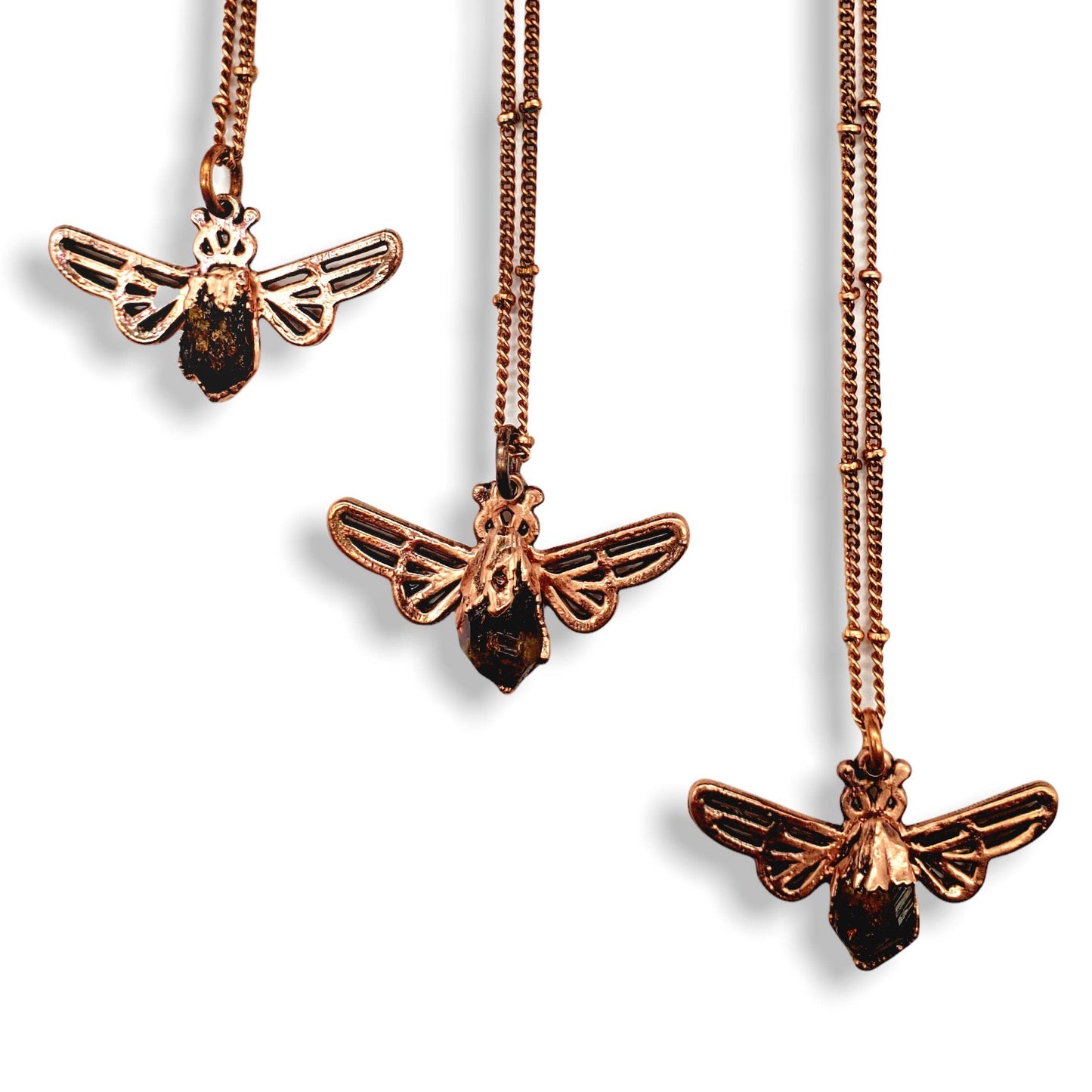 Baby Citrine Bee Necklace - La De Da