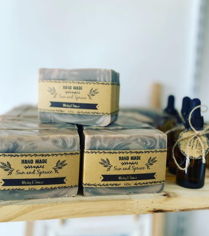 Whiskey & Tobacco Bar Soap - La De Da