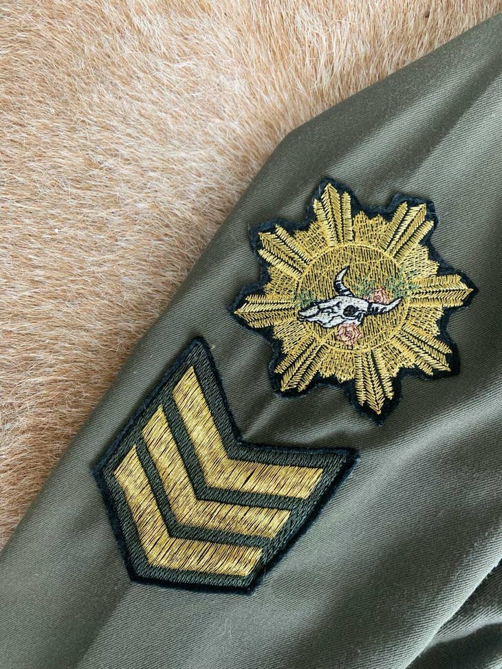 'My Sun My Moon' Embroidered Army Jacket - La De Da