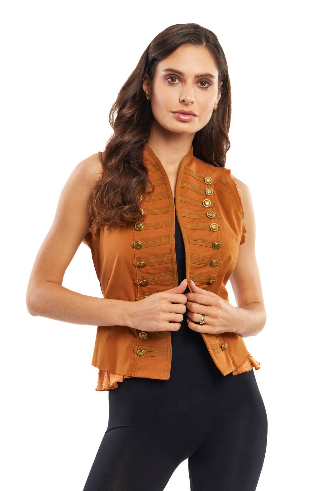 AD2301-C - Copper Military Vest - La De Da