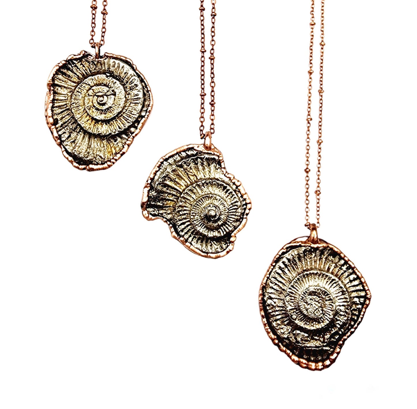 Ammonite Pressed Bismuth Necklace - La De Da