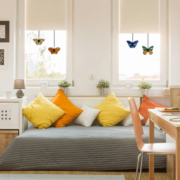 Mini Butterfly Stained Glass Window Panels - La De Da