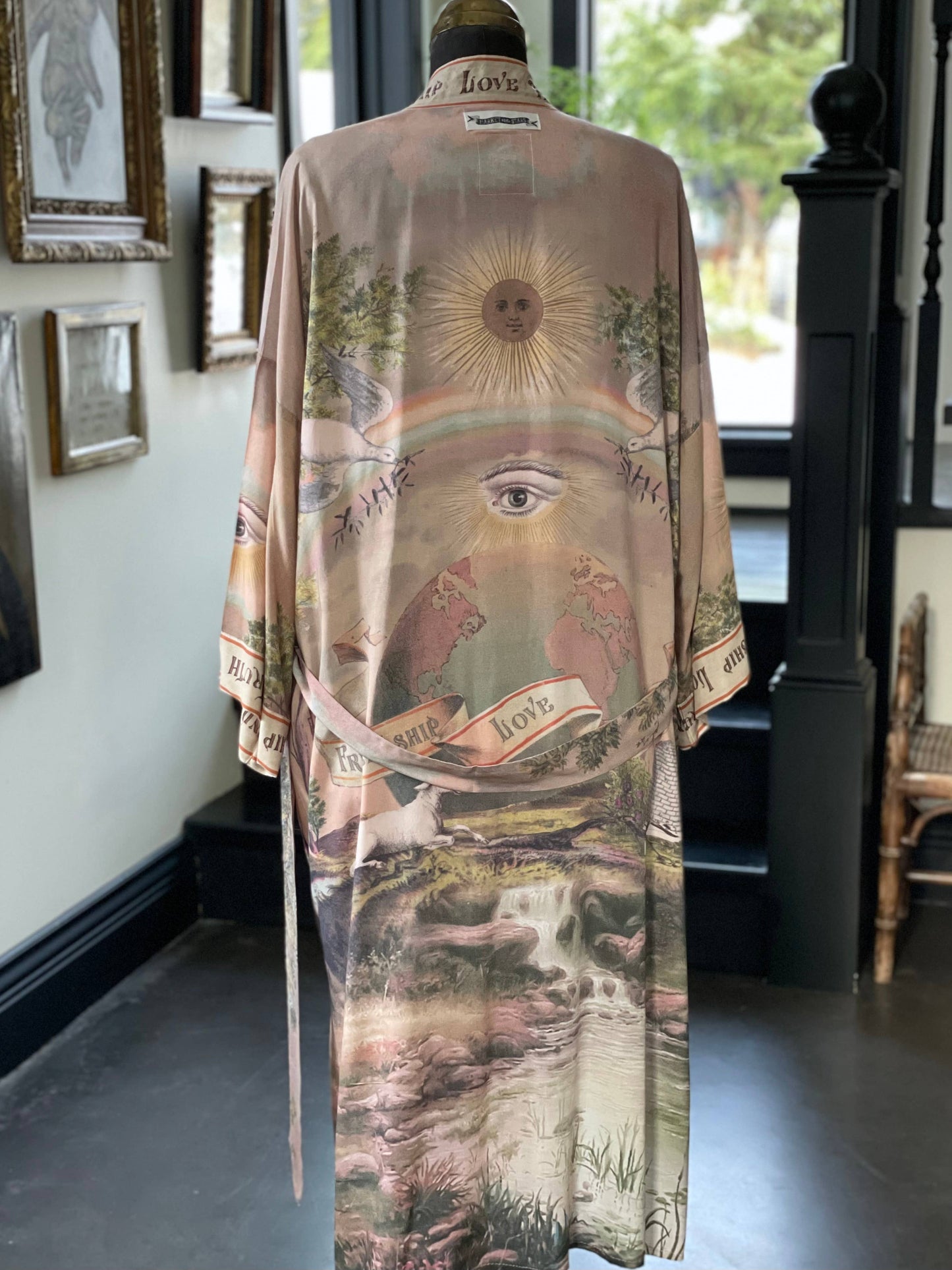 Vintage Wash Friendship Love & Truth Duster Kimono - La De Da