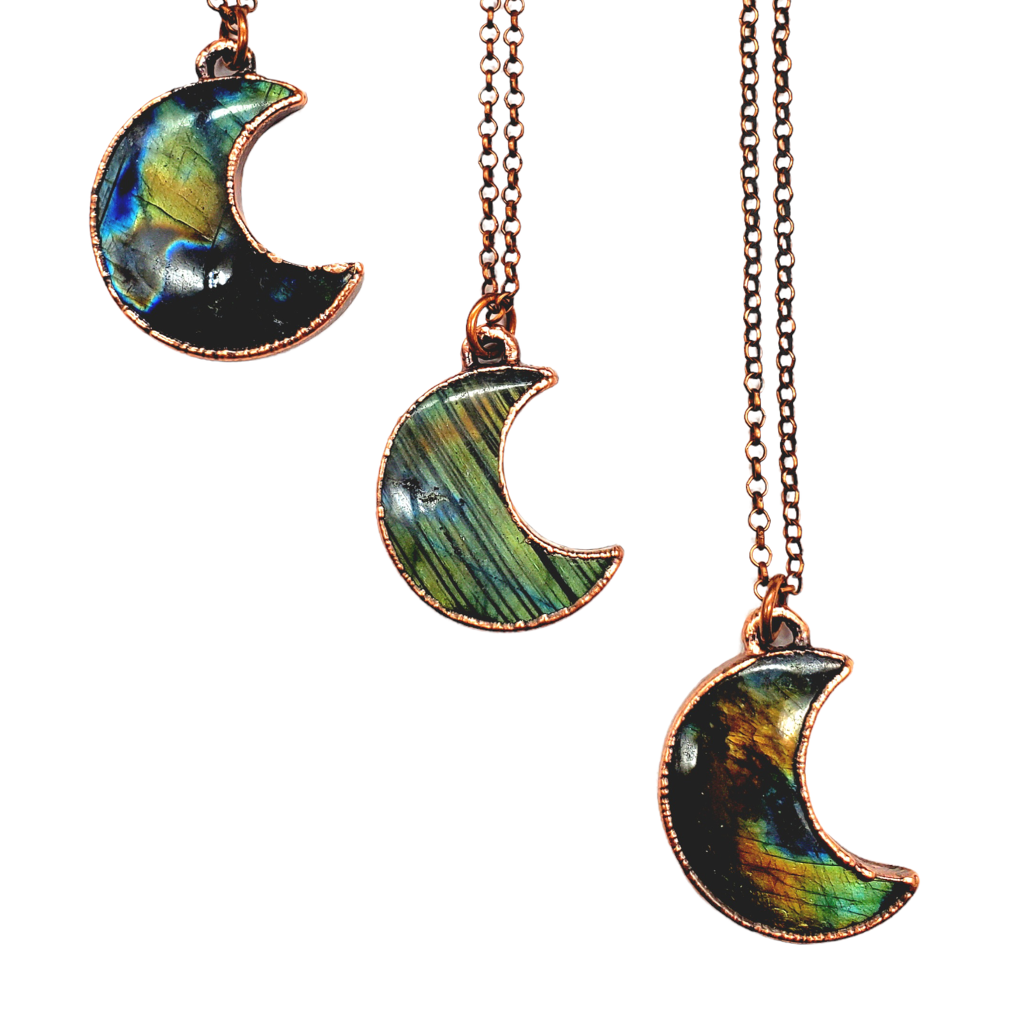 Labradorite Crescent Moon Necklace - La De Da