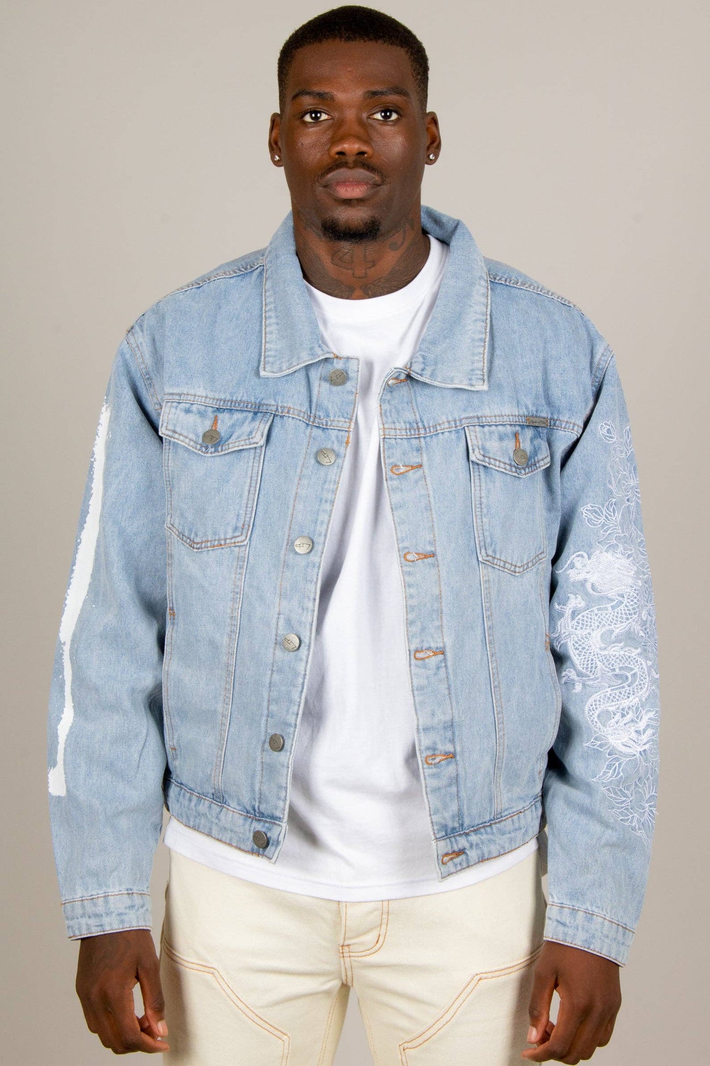 Japanese Back Patch Oversized Trucker Jacket - La De Da