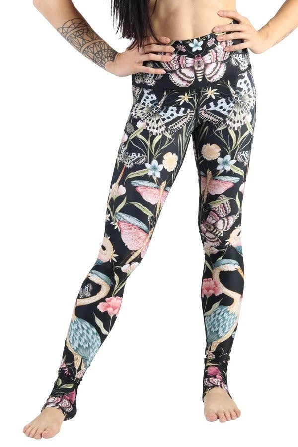 Pretty in Black Printed Yoga Leggings - La De Da
