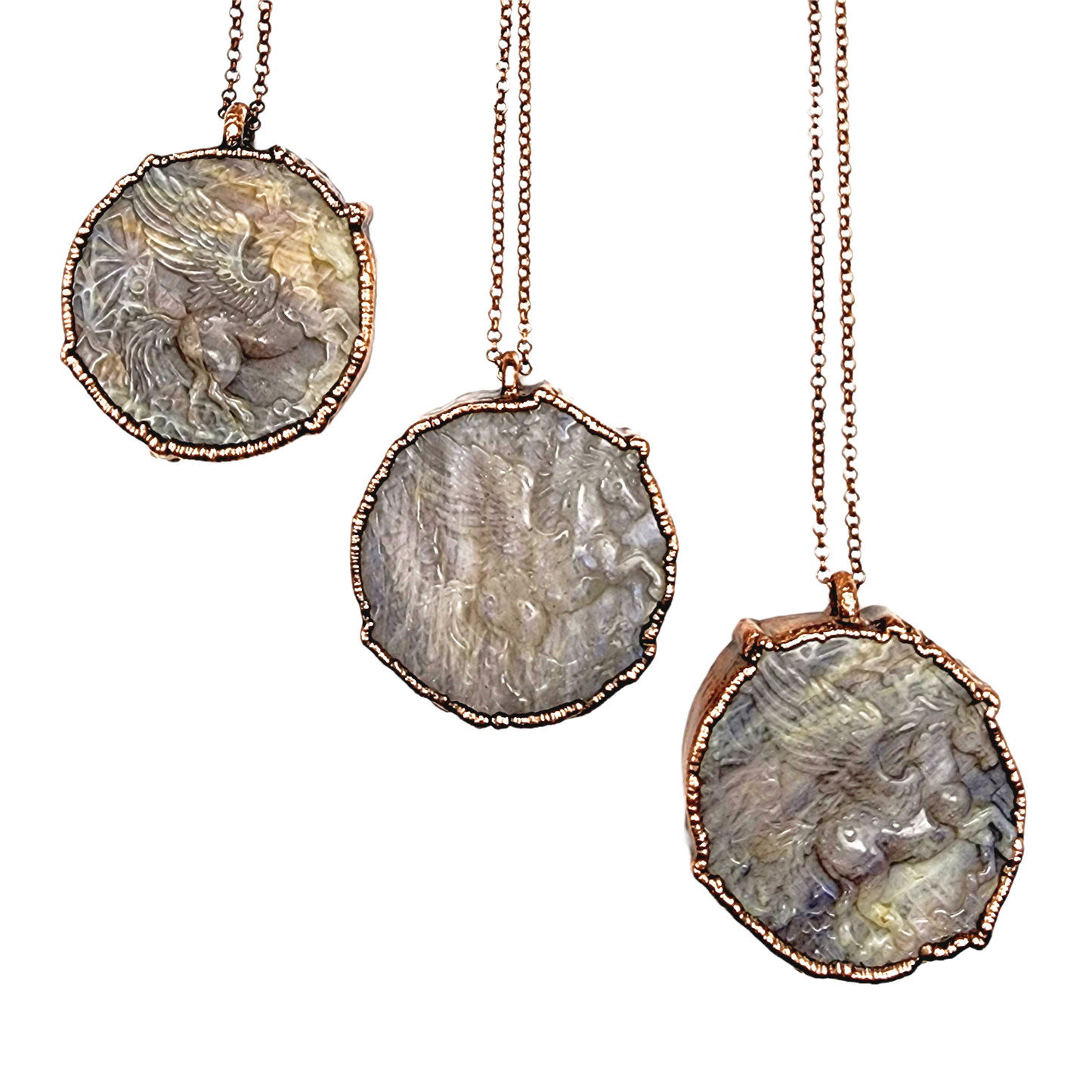 Sunstone Moonstone Alicorn Necklace - La De Da