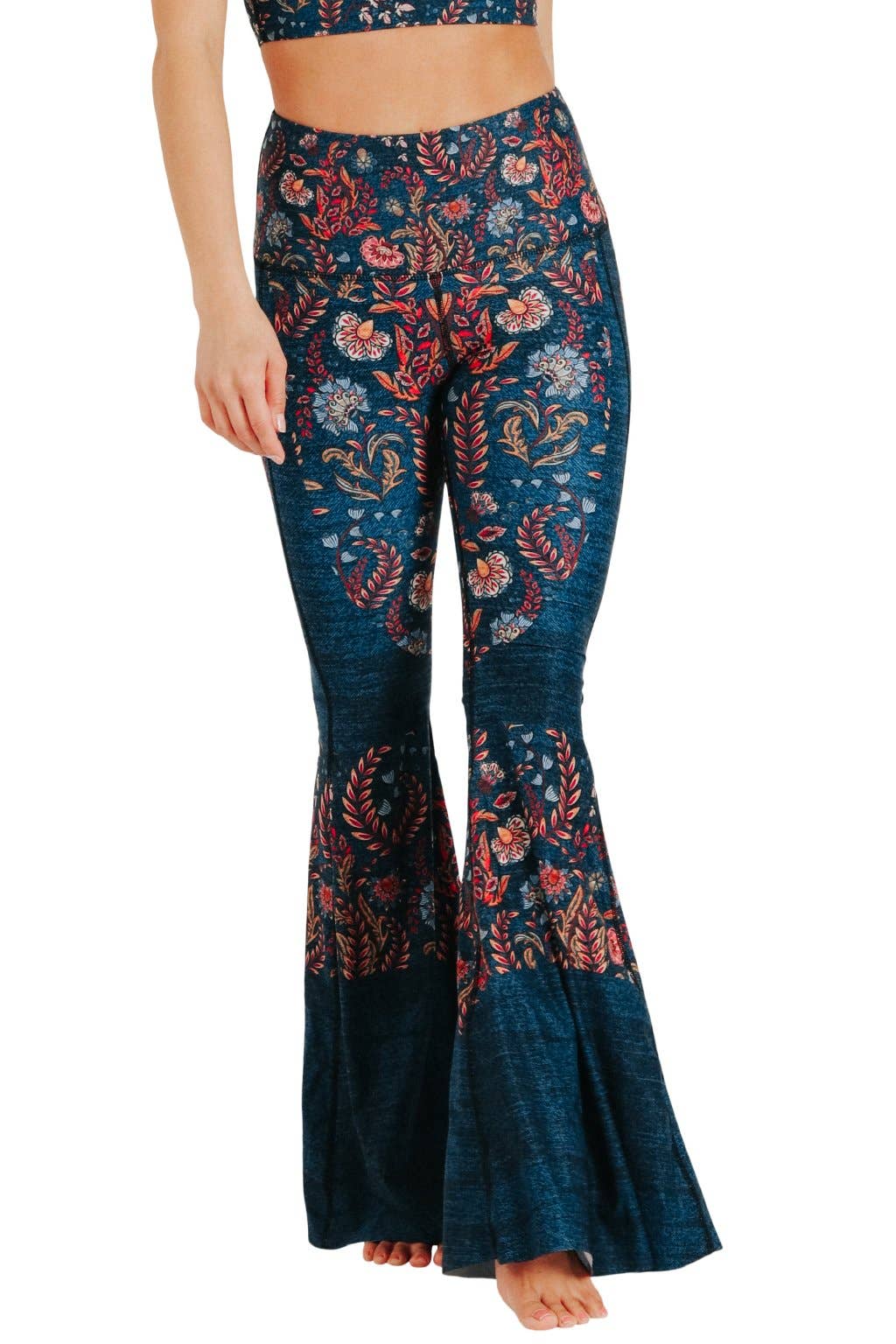 Festival Denim Printed Bell Bottoms - La De Da