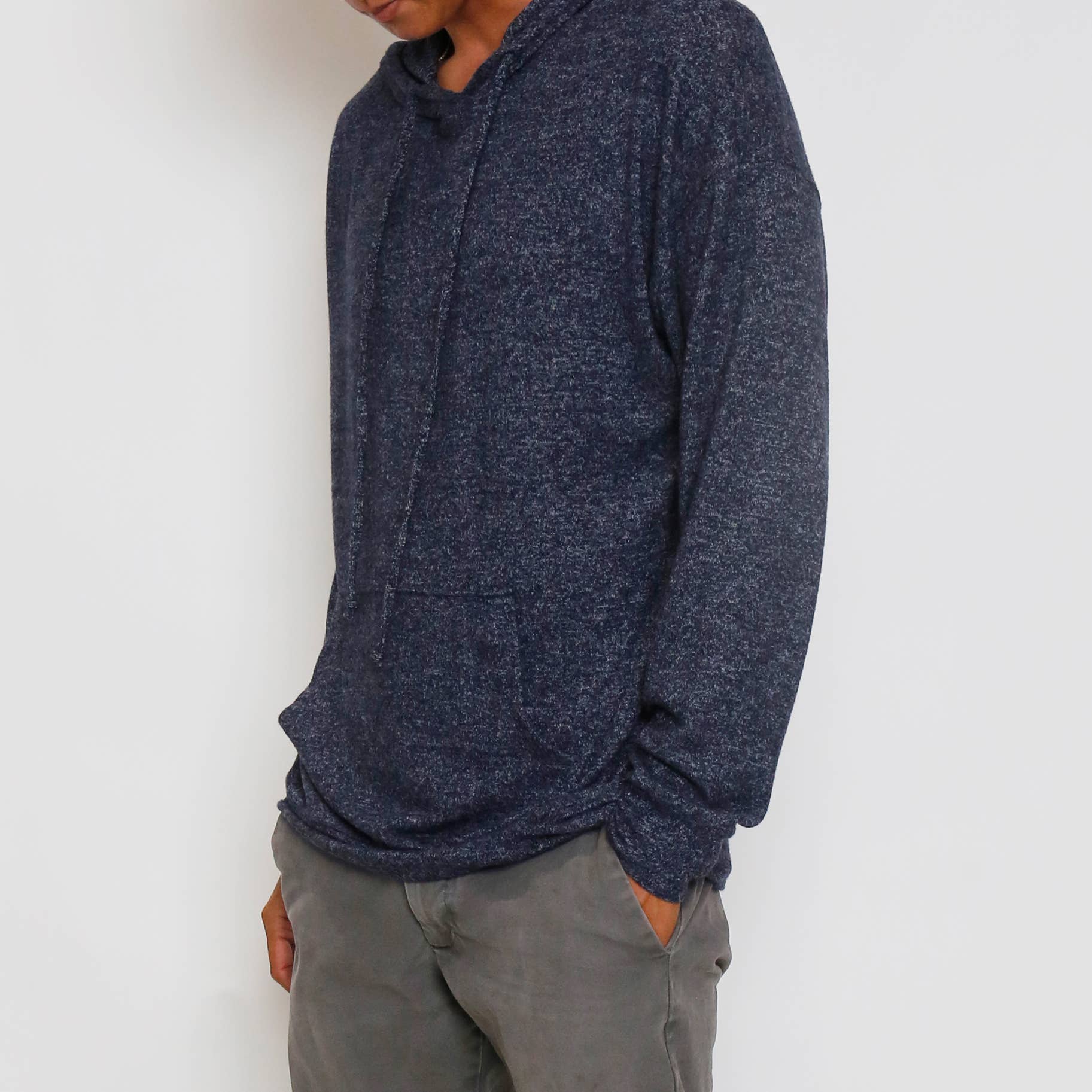 Cozy Knit Pullover Hoodie - Navy – La De Da