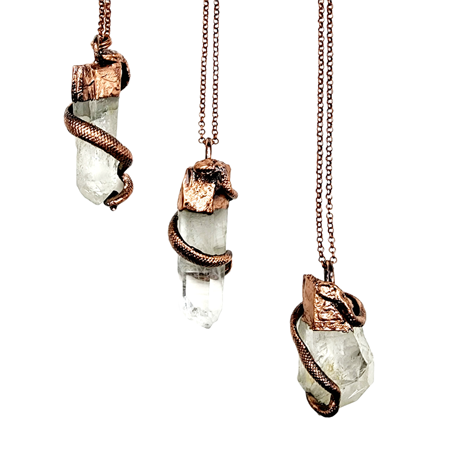 Clear Quartz Serpent Necklace - La De Da