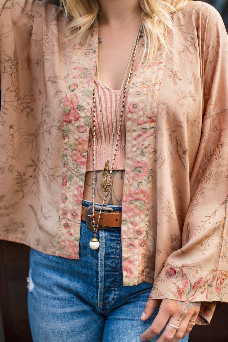 Map of My Heart Cropped Kimono - La De Da