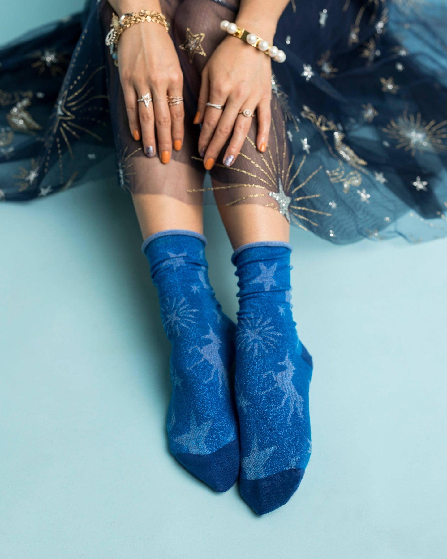 Celestial Shimmer Crew Sock - La De Da