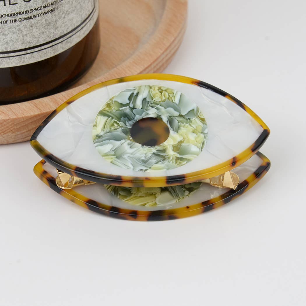 Evil Eye Acetate Hair Claw Clip, Eco Friendly - La De Da