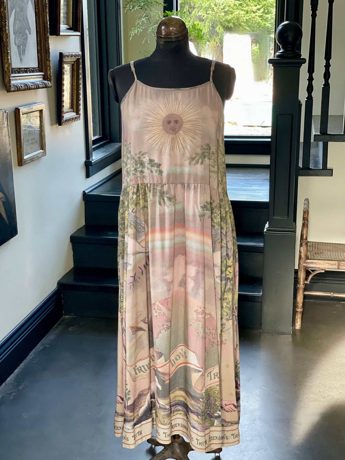Friendship Love & Truth Vintage Wash Bohéme Slip Dress - La De Da