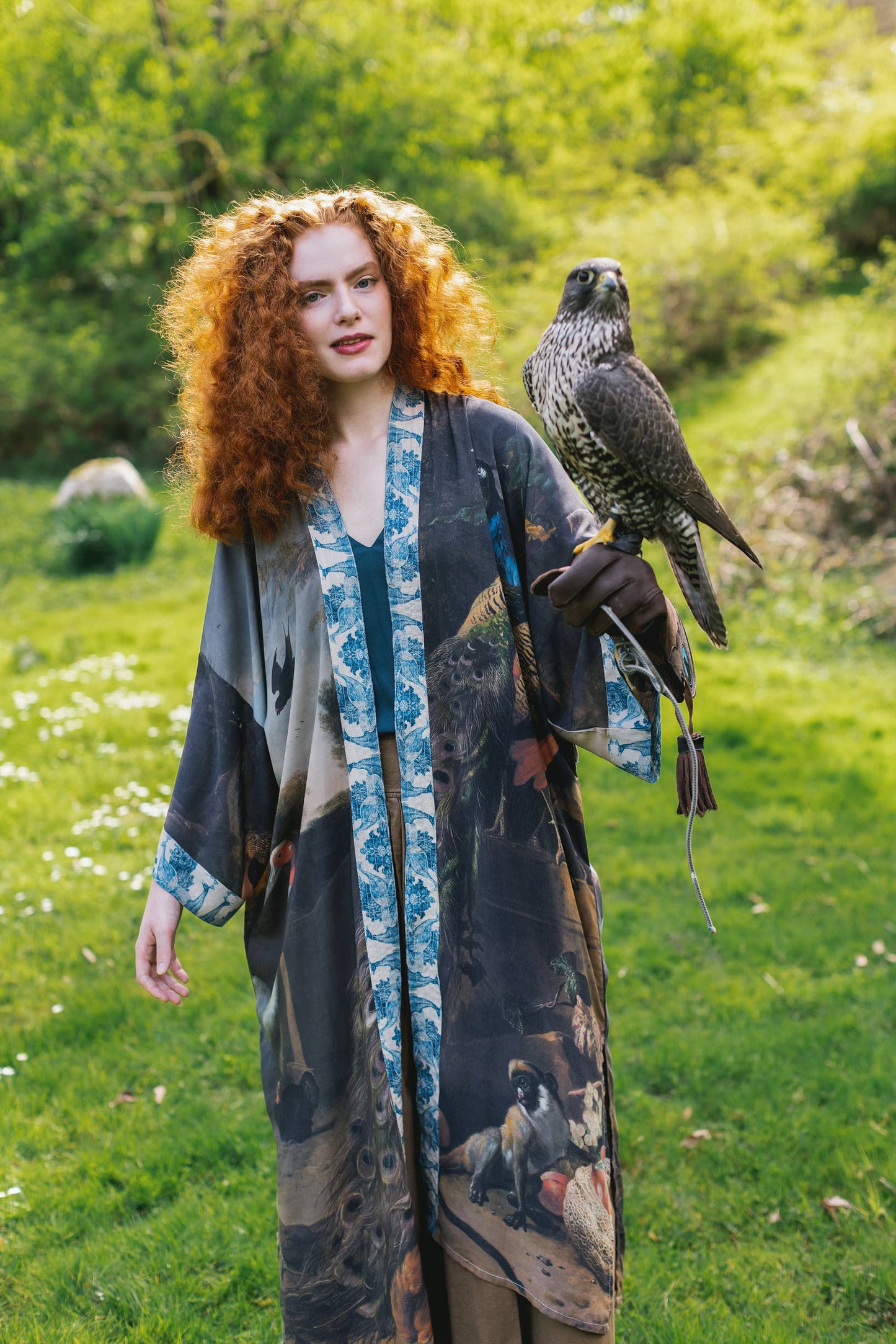 Wild Beauty Peacock Bamboo Kimono - La De Da