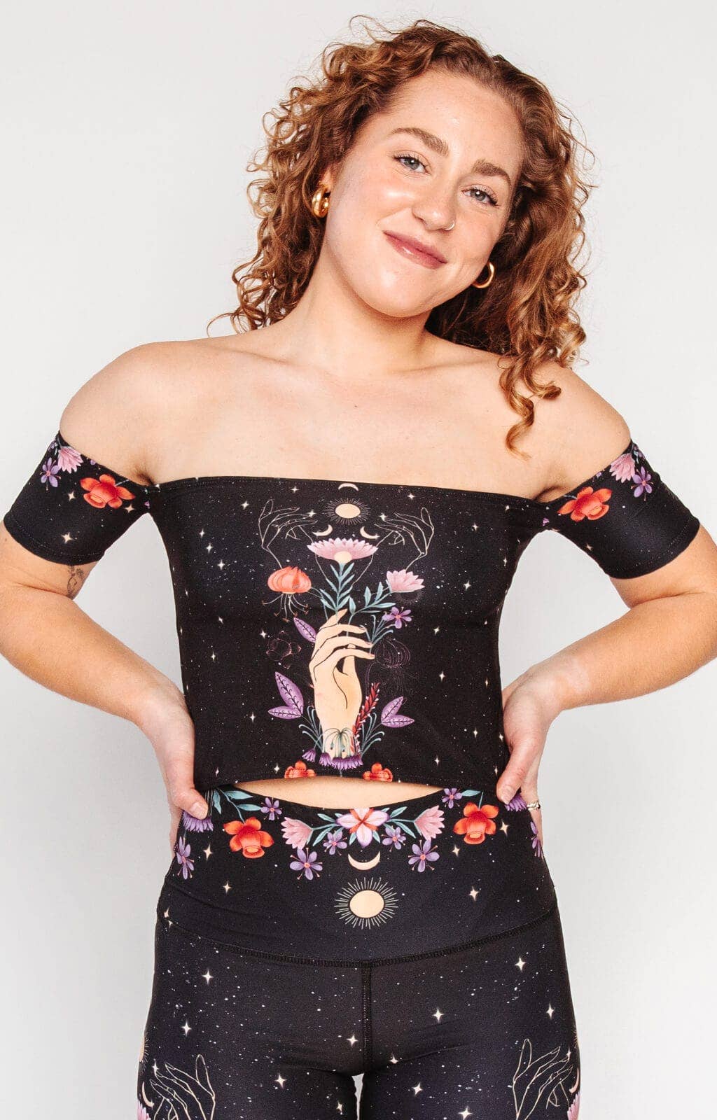 Off The Shoulder Bandeau in Celestial Timing - La De Da