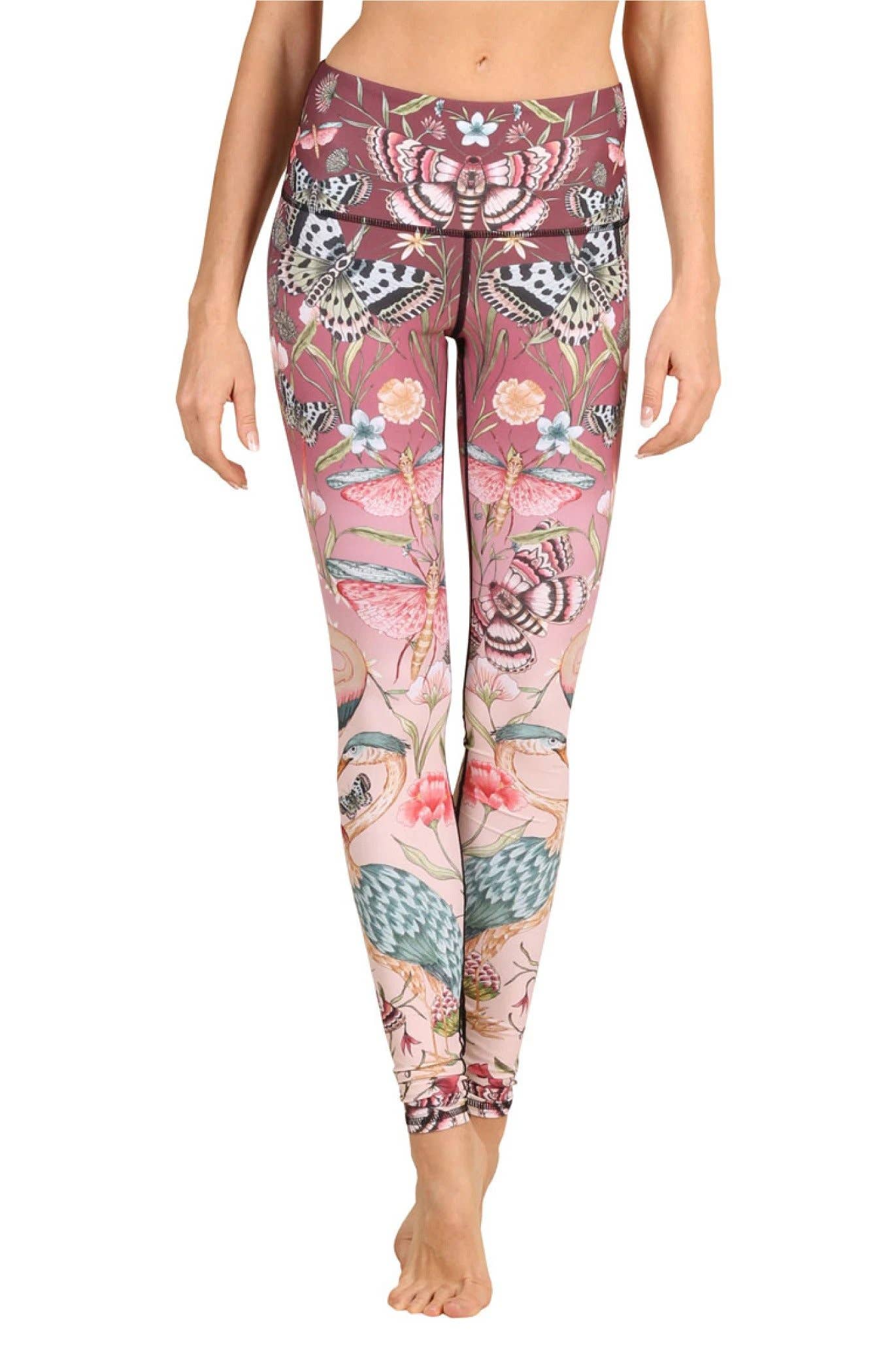 Pretty in Pink Printed Yoga Leggings - La De Da