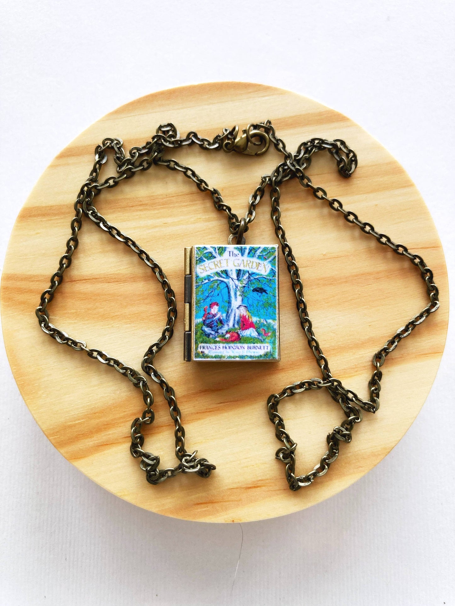 Book Locket The Secret Garden - Bronze