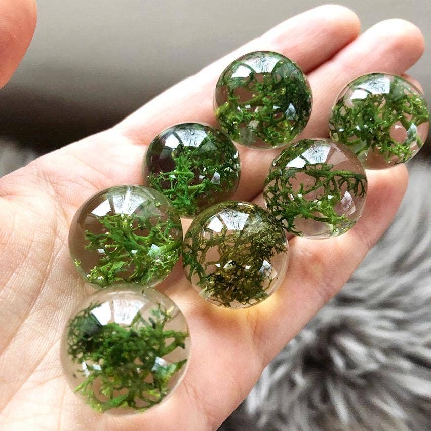 Woodland Moss Terrarium Brass Necklace - La De Da