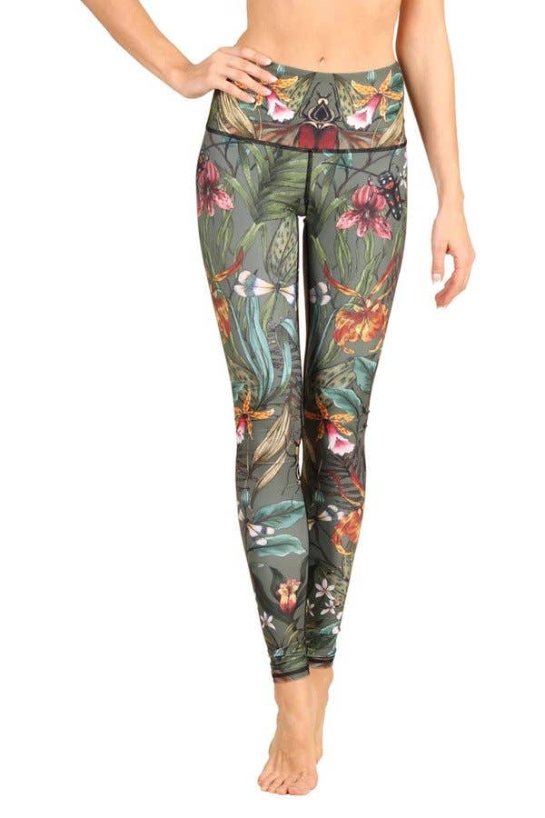 Green Thumb Printed Yoga Leggings - La De Da