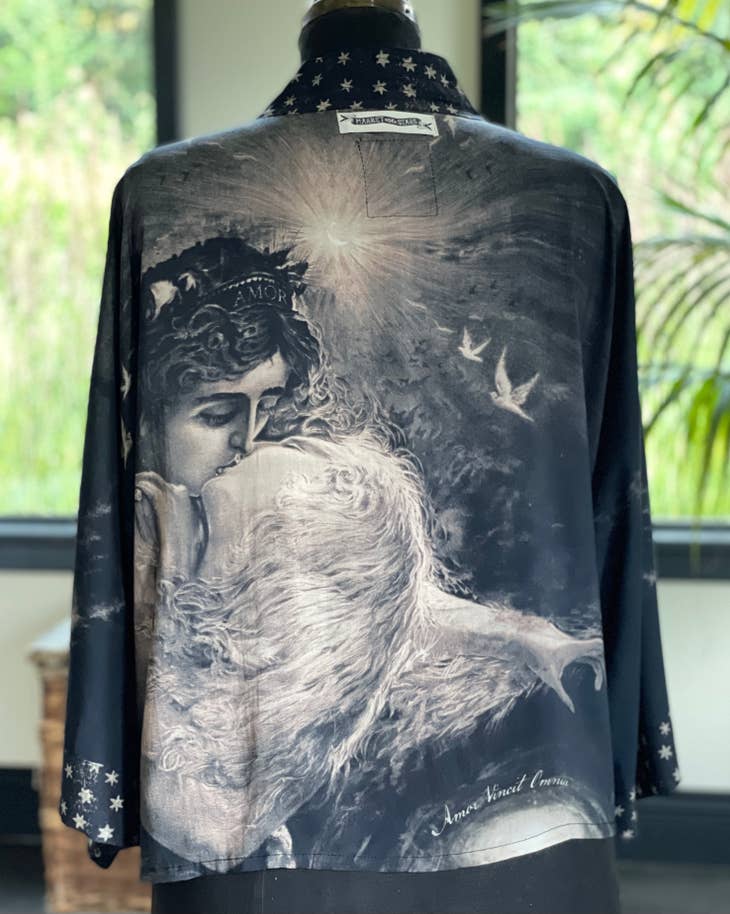 Love Conquers All Cropped Kimono - La De Da