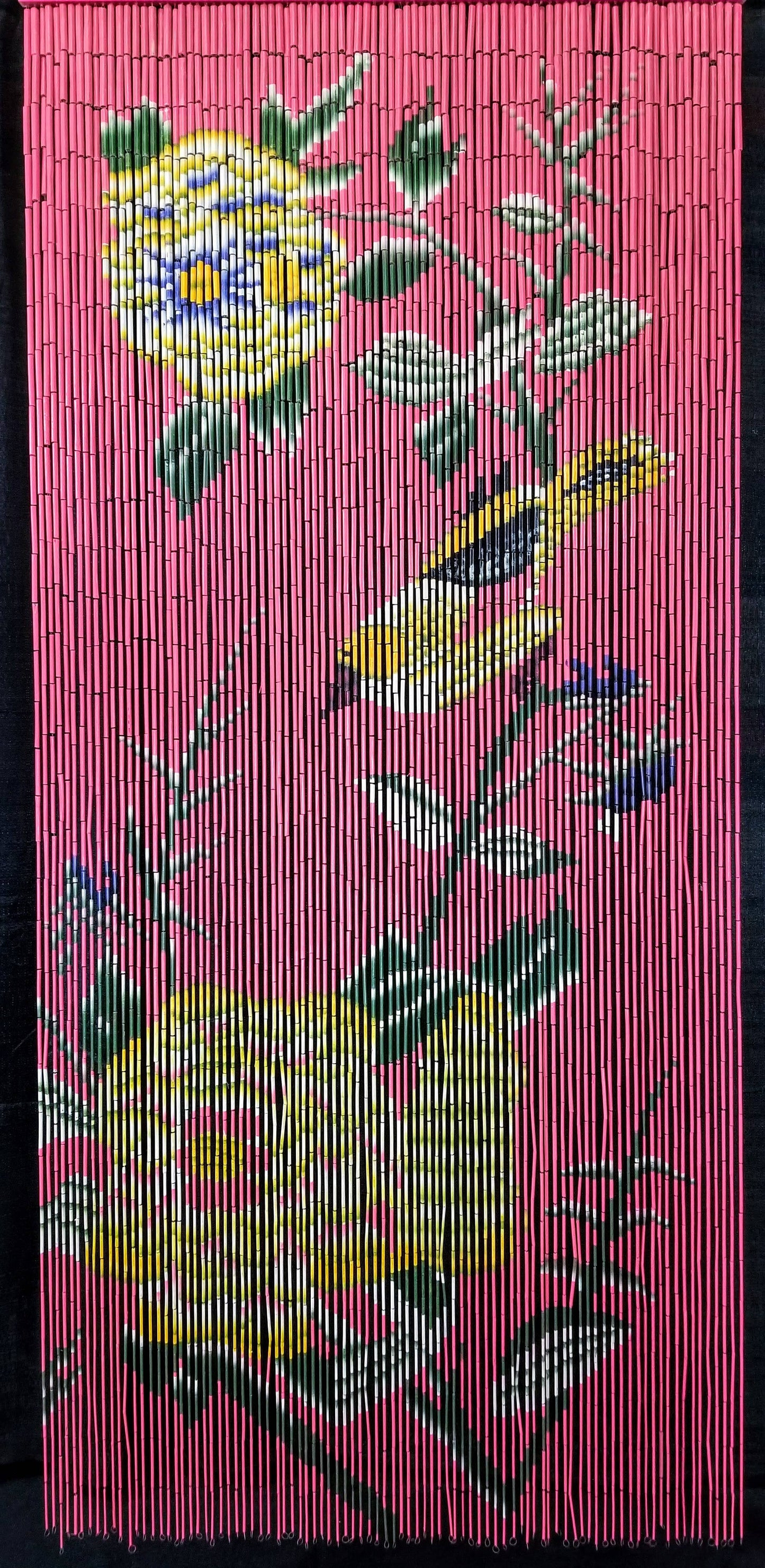 Peony Curtain- Bamboo Beaded Curtain - La De Da