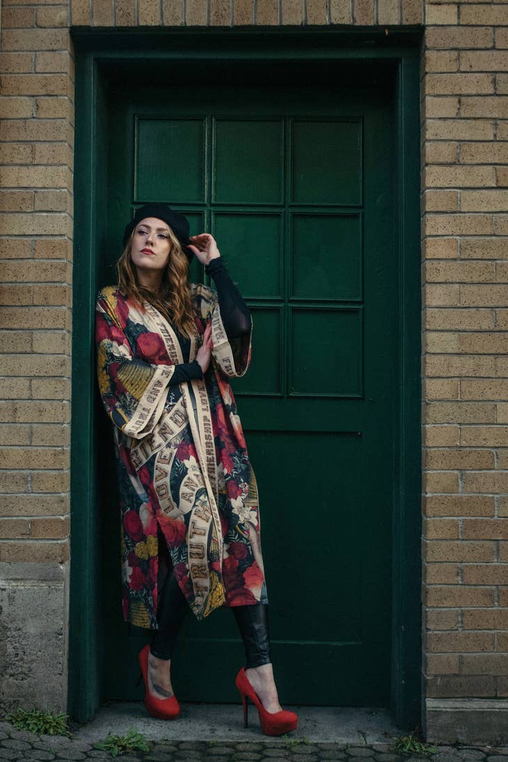 Friendship Love and Truth Long Duster Bamboo Kimono Robe - La De Da
