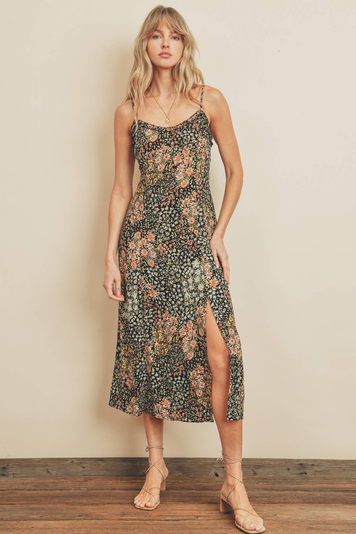 FD9119 Heart To Get Criss Cross Midi Dress - La De Da