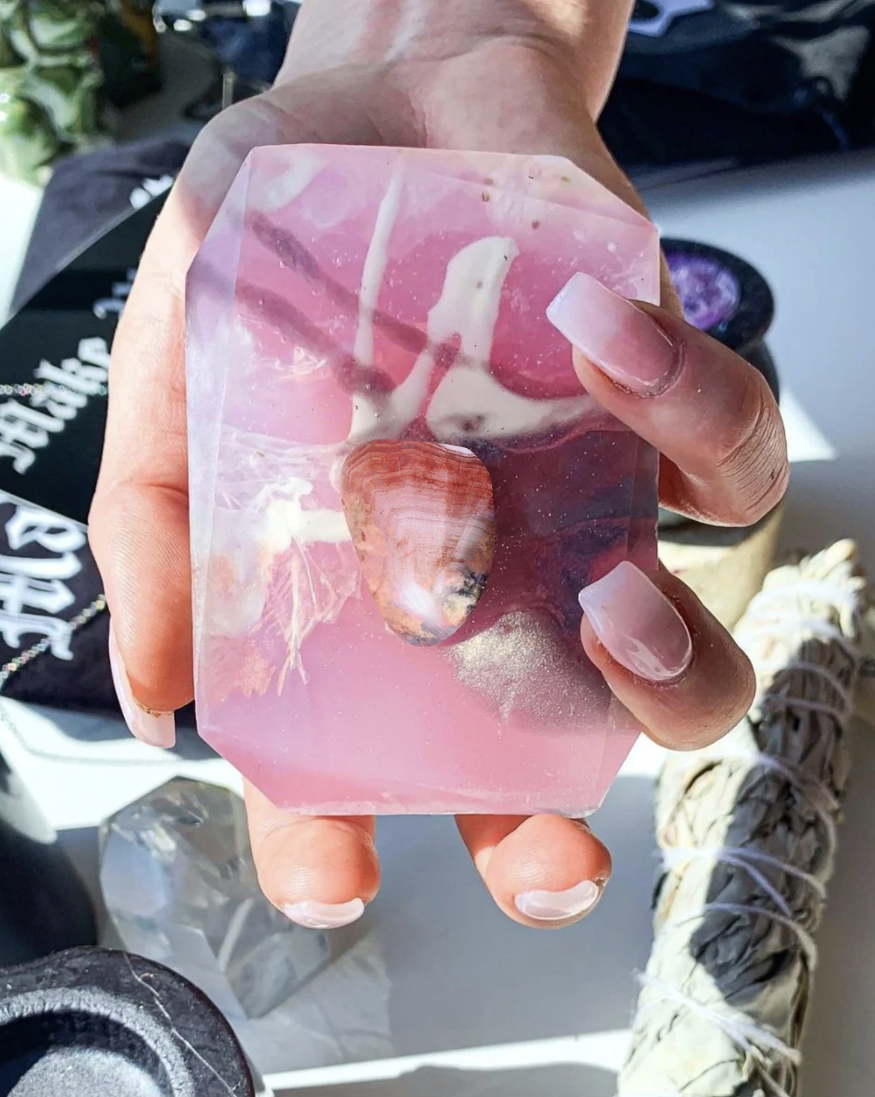 Awaken the Sorceress - 7 oz Crystal Infused Bar Soap - La De Da