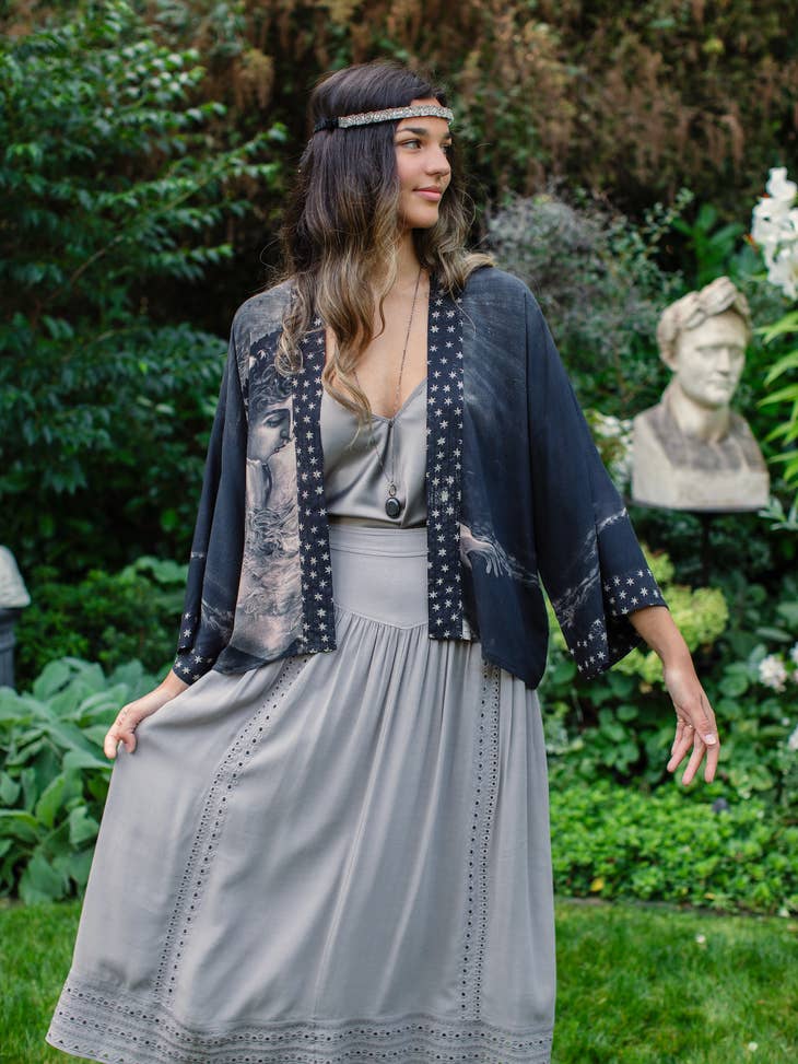Love Conquers All Cropped Kimono - La De Da