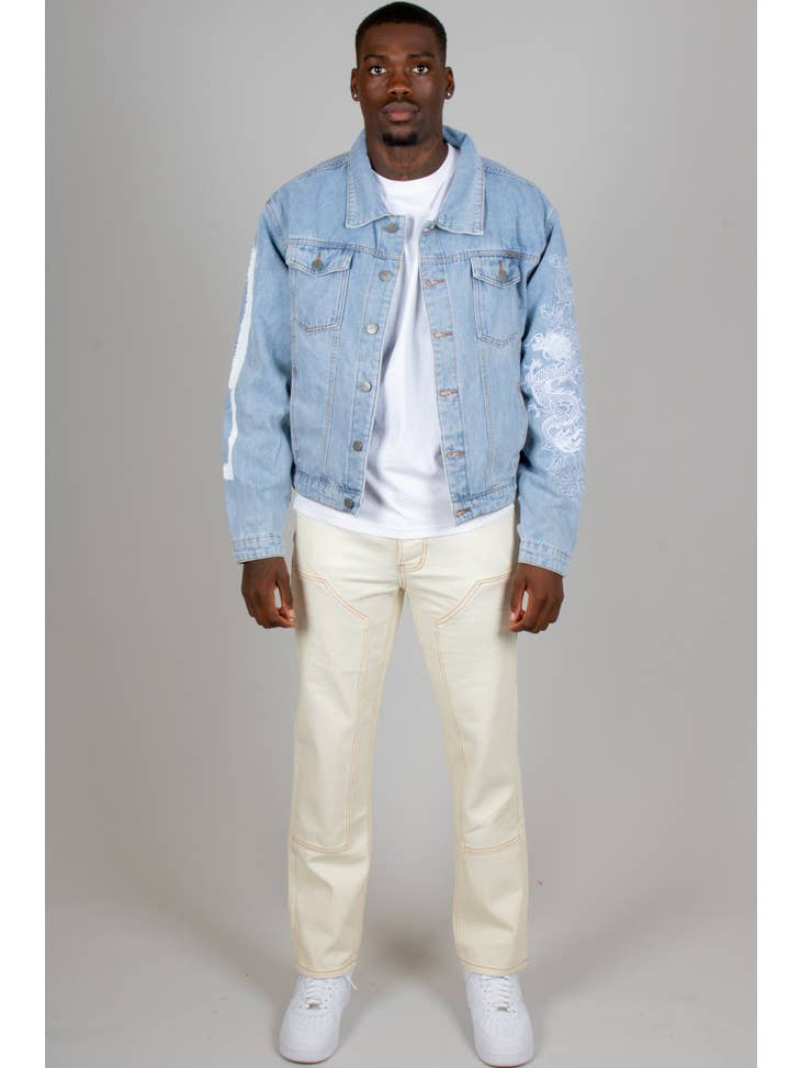 Japanese Back Patch Oversized Trucker Jacket - La De Da