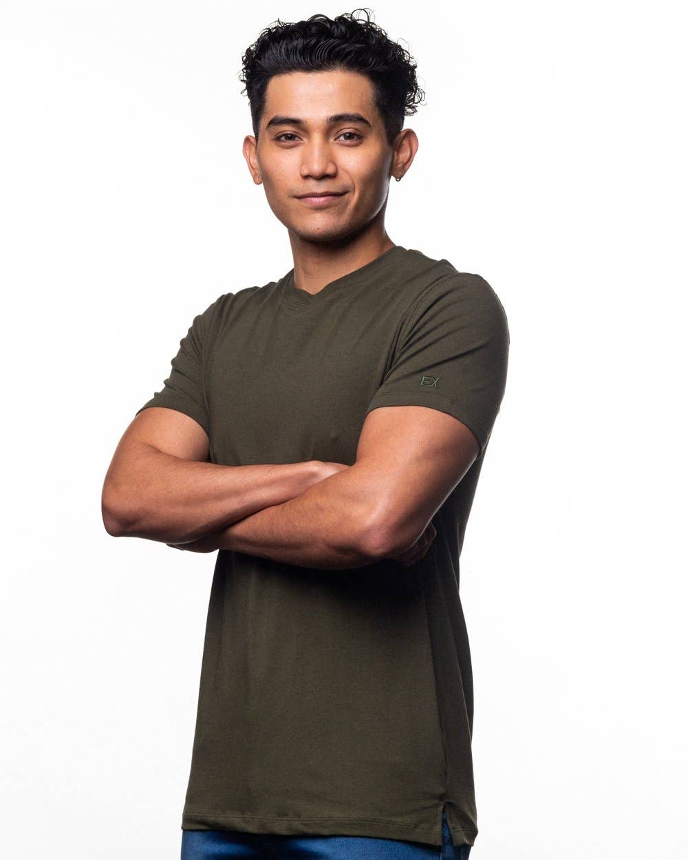 Basic Crew Neck T-Shirt - Olive - La De Da