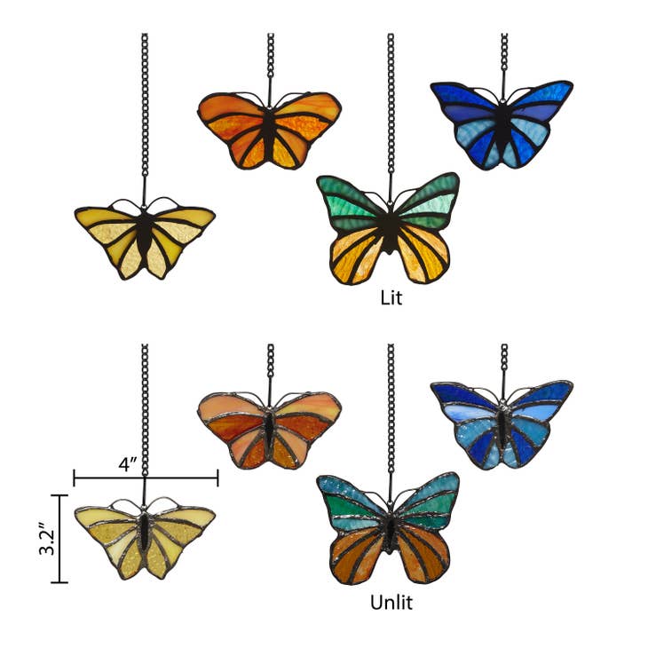 Mini Butterfly Stained Glass Window Panels - La De Da